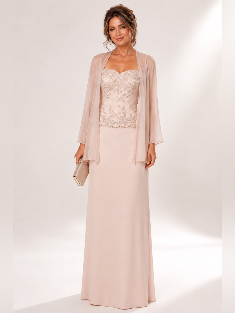 Montage by Mon Cheri Elegant Pink Evening Gown 4